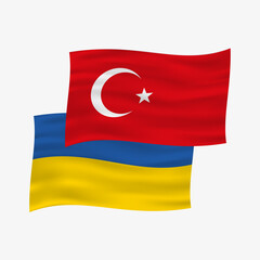 Turkish Ukrainian Flags