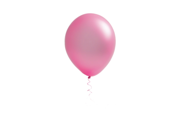 Pink balloon isolated on transparent background cutout