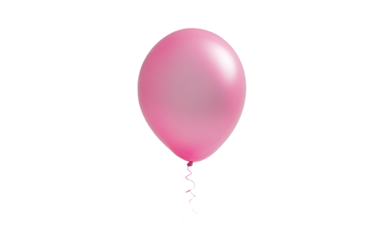 Pink balloon isolated on transparent background cutout