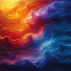 Obraz premium The image resembles a galaxy painting with a vibrant array of colors