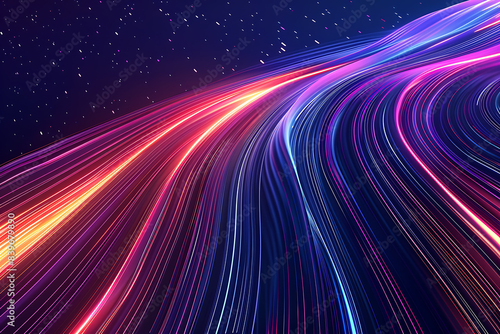 Poster abstract background of smooth lines. big data visualization.
