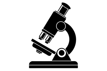 microscope silhouette vector illustration