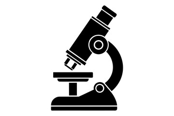 microscope silhouette vector illustration