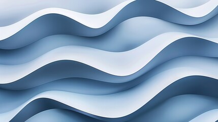 Obraz premium Gentle slate wave abstract pattern, cool and modern, isolated on a white backdrop