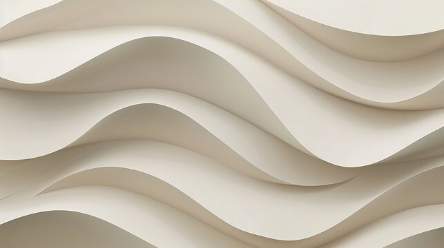 Gentle taupe wave abstract pattern, sophisticated and versatile, isolated on a white backdrop