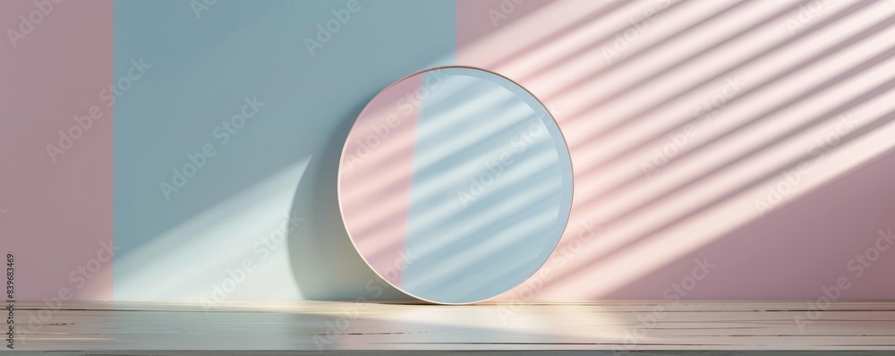Poster minimalistic background with pastel colors for product presentation or display