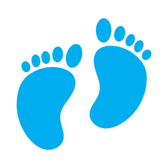 baby feet icon vector set. footprint, newborn, kids feet sign. Vector illustration . white background . eps 10.