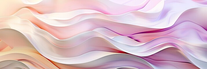 Obraz premium Soft wave patterns in light colors, creating a calming and cute background