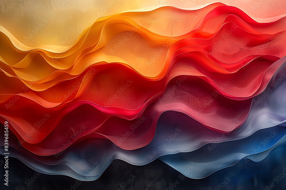Poster transcendent chroma enter realm of transcendent abstraction where minimalist warm cool color blend s