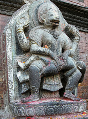 Kathmandu Nepal - Patan - Durbar Square - Varaha Statue