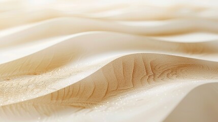 Soft sand wave abstract background, calm and beachy, isolated on white