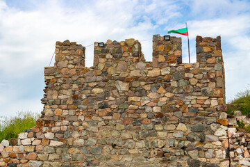 Cape Akra Fortress, early Byzantine fortress from the 6th century near Chernomorets, Province of Burgas, Bulgarian Black Sea coast