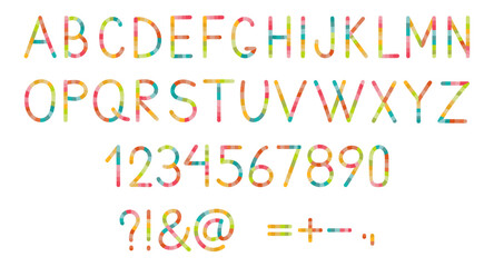 Vibrant and playful this alphabet is made up of colorful glowing strips that resemble jelly candy. This editable vector is perfect for adding a pop of psychedelic fun to your typography.