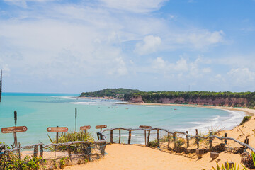View of dolphin bay in Pipa, Rio Grande do Norte, Brazil.