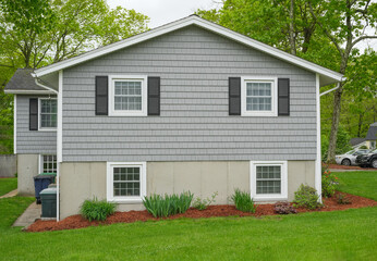side of view of residential house exterior
