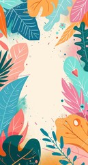 Abstract vector banner design with a flat color background, in a flat illustration style