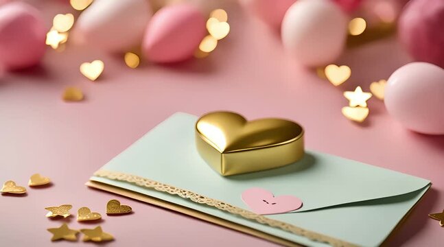 Heart shape decoration background, for romantic Days like Valentine's Day, Mother's Day, anniversaries, weddings, etc., generated ai