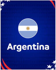 Argentina Flag American Football USA 2024 Abstract Design Logo Symbol American Football final Vector illustration