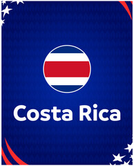 Costa Rica Flag American Football USA 2024 Abstract Design Logo Symbol American Football final Vector illustration