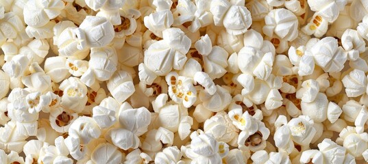 Popcorn background  textured pattern of popped corn kernels for creative design projects