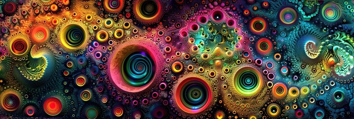 Abstract colorful design with gemstones and metallic colors