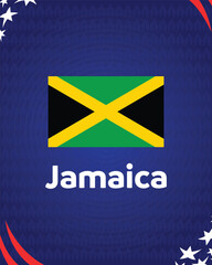 Jamaica Emblem American Football USA 2024 Abstract Design Logo Symbol American Football final Vector illustration