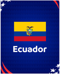 Ecuador Emblem American Football USA 2024 Abstract Design Logo Symbol American Football final Vector illustration