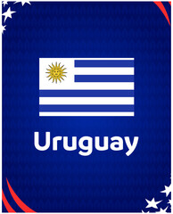 Uruguay Emblem American Football USA 2024 Abstract Design Logo Symbol American Football final Vector illustration