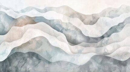 Obraz premium Abstract waves watercolor background. Pastel aesthetic watercolor texture.