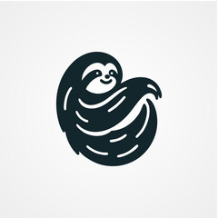 sloth icon design logo template