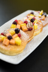 dessert on table