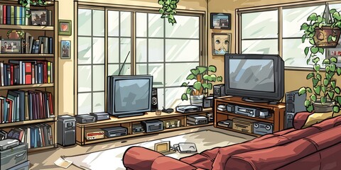 Cozy living room den interior design