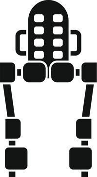 black exoskeleton suit front view clip art preview