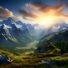 panorama of the mountains