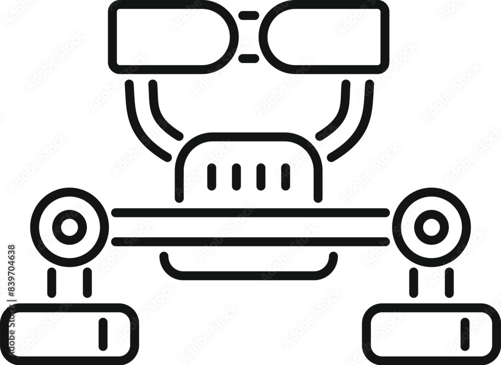 Poster industrial robot arm using machine learning for automation