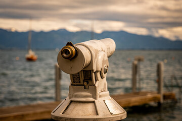 telescope on the pier