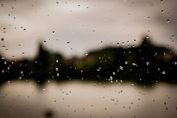 raindrops on th window