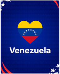 Venezuela Flag Heart American Football USA 2024 Abstract Design Logo Symbol American Football final Vector illustration
