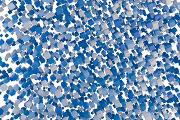 Fototapeta premium Blue glossy blocks from top view PNG transparent abstract background isolated