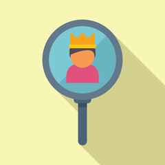 Magnifying glass is being used to find the perfect candidate for a leadership role