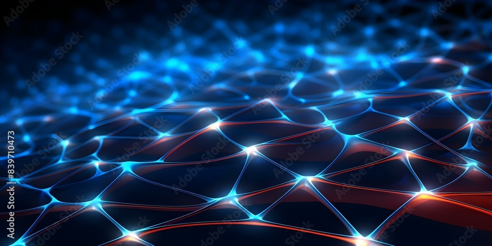 Poster 3d network plexus design background an abstract creation. concept 3d design, network visualization, 