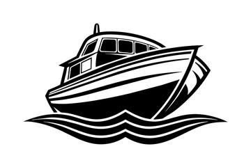 Ssingle line art boat