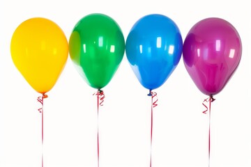 Colorful balloons on white background