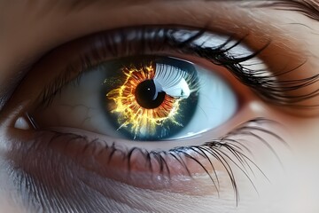Naklejka premium close up of eye