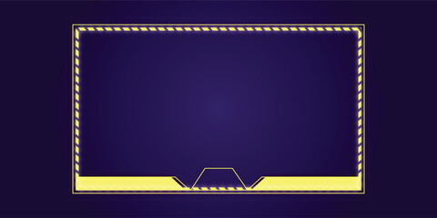 Streaming Face Cam Panel Golden Vintage Art Style