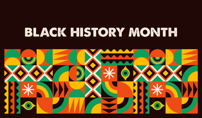 Black History Month background, banner, poster and template design