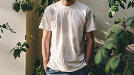 man in a white shirt