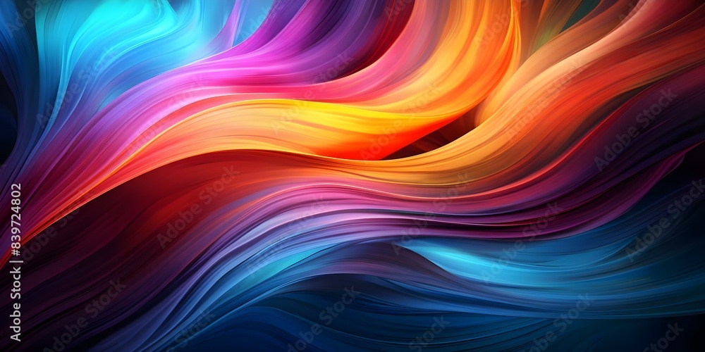 Poster colorful and dynamic abstract background for computer monitor with vibrant patterns and shapes. conc