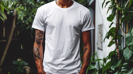 man in a white shirt