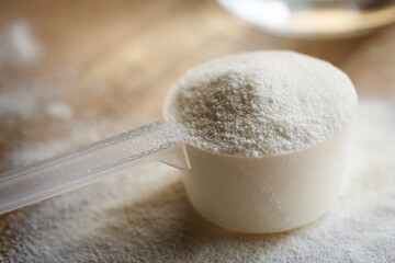 Closeup of collagen powder